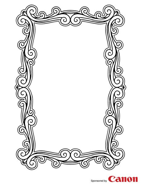 Picture Frame Template Printable Free